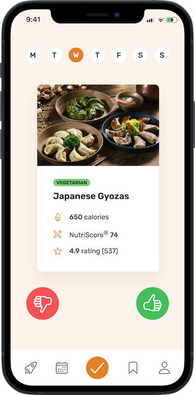 meal app preferences 